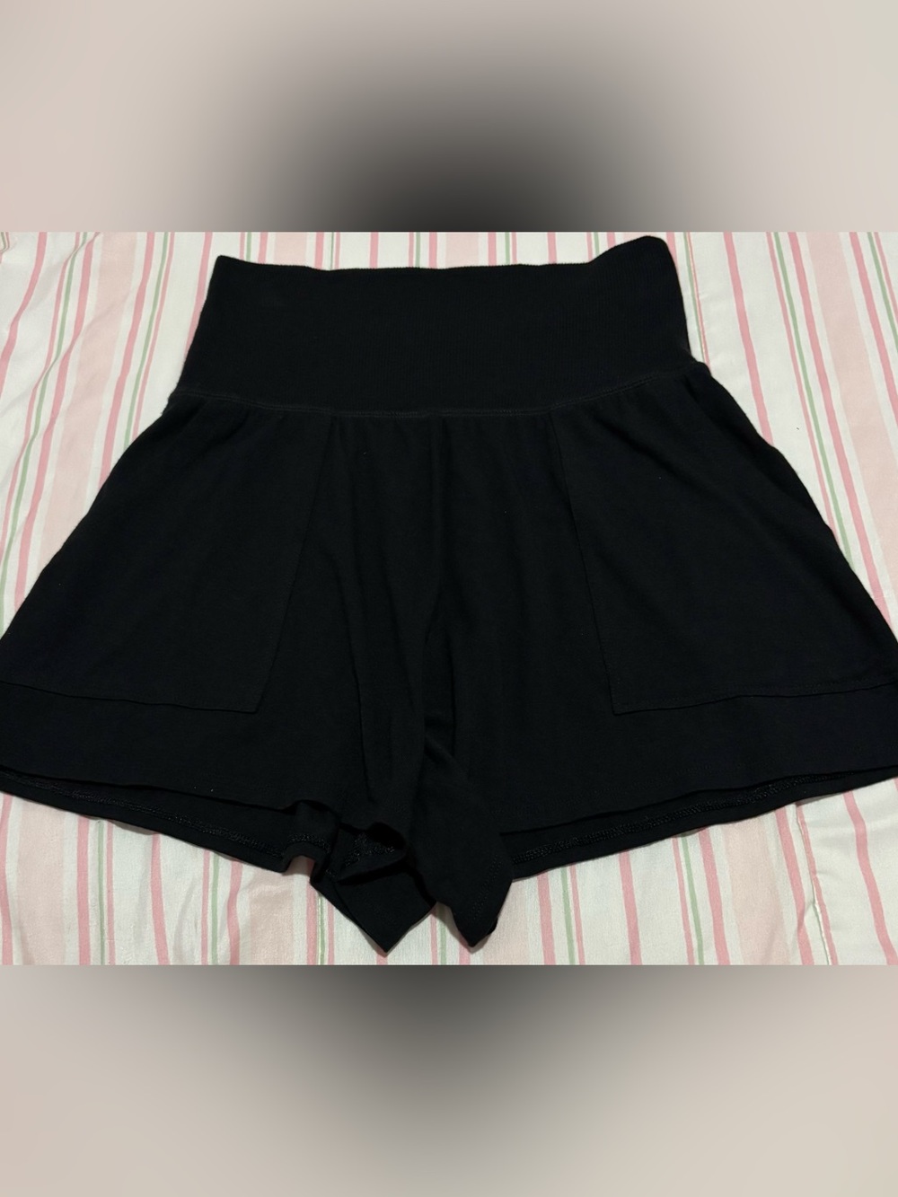 aerie Black High-Waist Lounge Shorts with Pockets